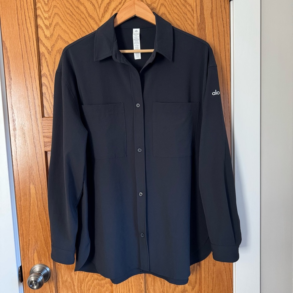 Alo Dreamscape Button Down Long Sleeve, Medium